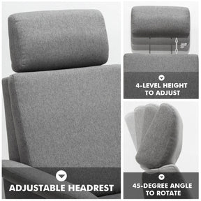 Swivel Massage Recliner Single Sofa with Adjustable Headrest