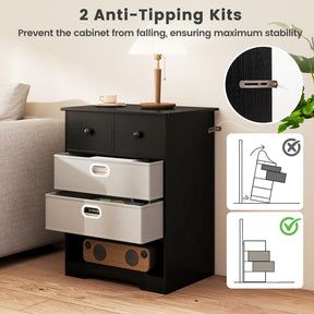 4-Drawer Dresser Modern Chest Storage Organizer