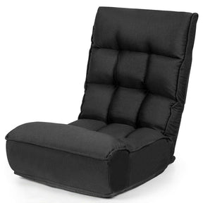 Multi-Position Adjustable Lazy Sofa Recliner Folding Floor Lounge Chair with Adjustable Backrest and Head