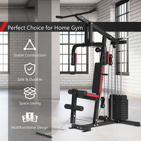 Multifunctional Cross Trainer Fitness Machine Workout Back Exerciser Hip Thruster Equipment with Stabilized Legs and Sturdy Frame