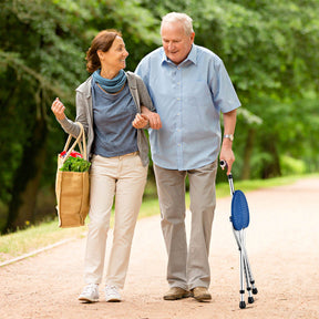 Multigot Folding Walking Stick Cane Seat Portable Adjustable Crutch Chair with LED Light and Retractable Legs