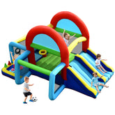 Hikidspace Inflatable Bounce House, 8 in 1 Kids Jumping Castle w/2 Slides, Jumping Area, Target Game & Ring-toss (with 450W Blower)