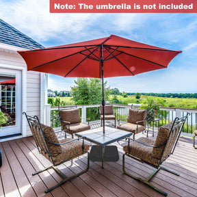 90 kg Patio Umbrella Base with Sandbags, 2 Tightening Knobs