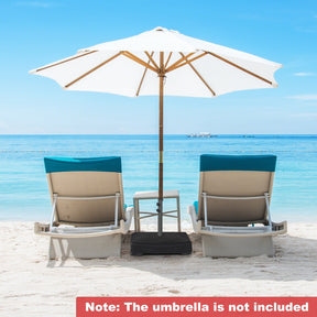90 kg Patio Umbrella Base with Sandbags, 2 Tightening Knobs
