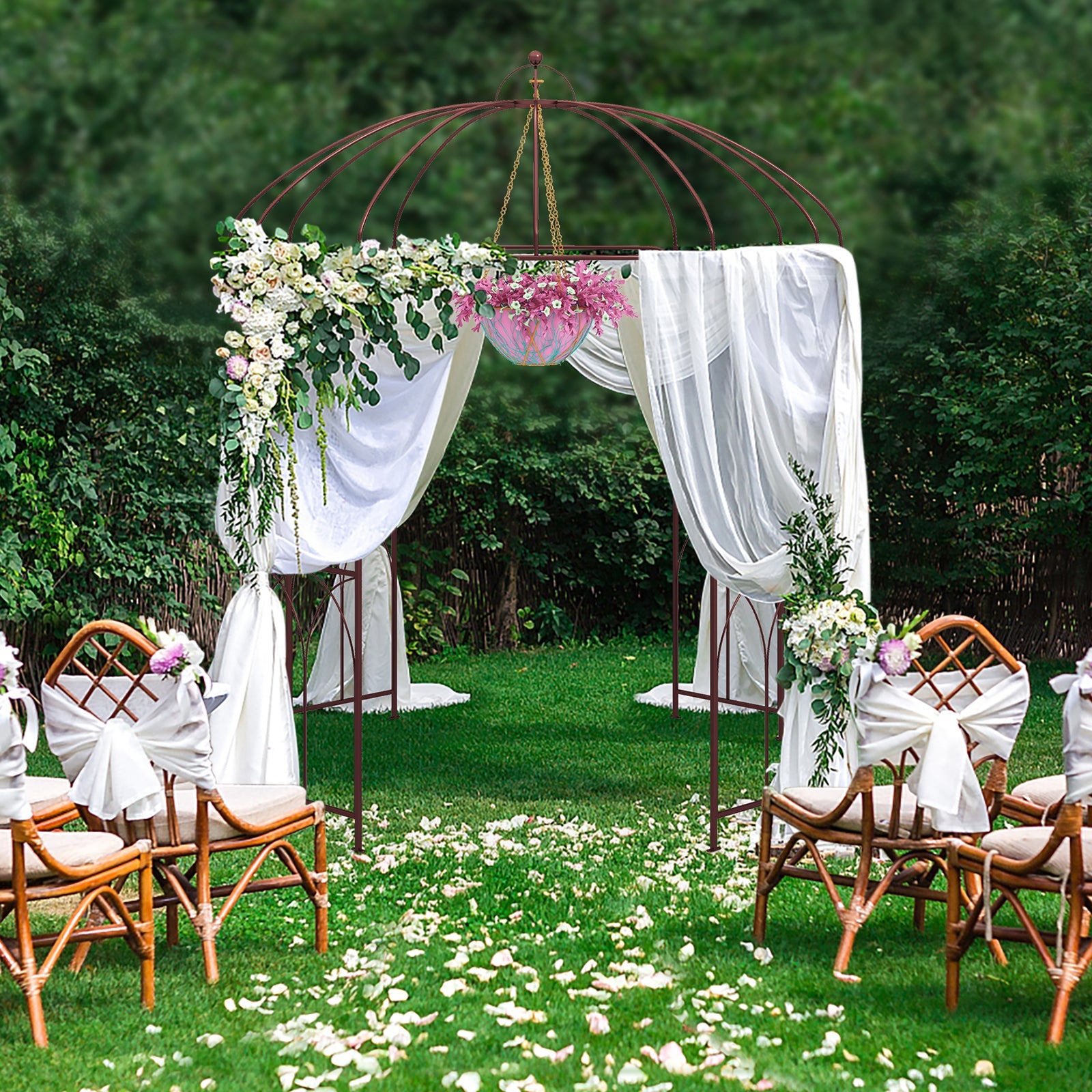 Birdcage Shape Garden Arbor, 211cm Wide x 256cm High