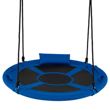 100 cm Tree Swing, Outdoor Saucer Flying Swing w/Soft Headrest, Built-in Handles and Adjustable Hanging Straps