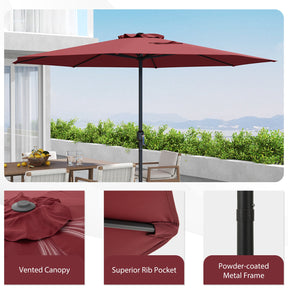 3.6 m Patio Outdoor Market Umbrella With Crank Handle