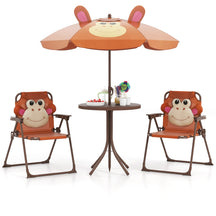 Baby Joy Toddler Outdoor Activity Table with 2 Folding Chairs & a Height Adjustable Umbrella