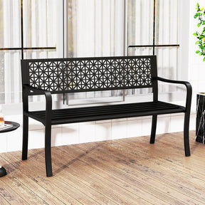 Outdoor Metal Loveseat Chair for Porch, Lawn, Yard and Park