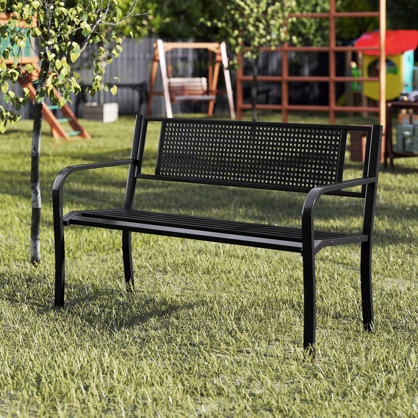 127 cm Outdoor Metal Loveseat Chair