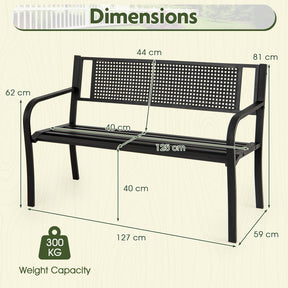 127 cm Outdoor Metal Loveseat Chair