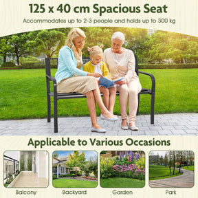 127 cm Outdoor Metal Loveseat Chair