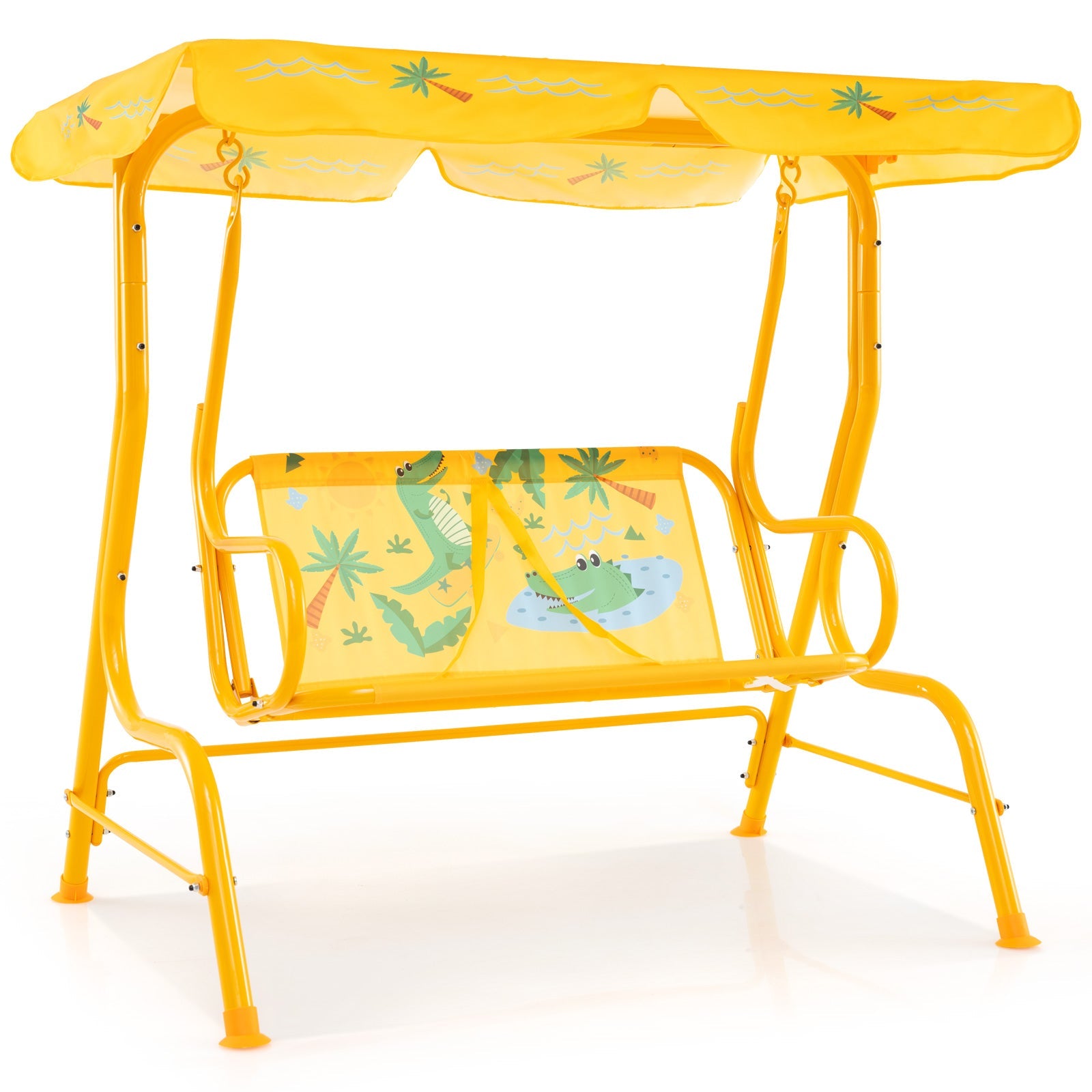 2-Seater Kids Porch Swing, Hanging Patio Swing Bench