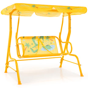 2-Seater Kids Porch Swing, Hanging Patio Swing Bench