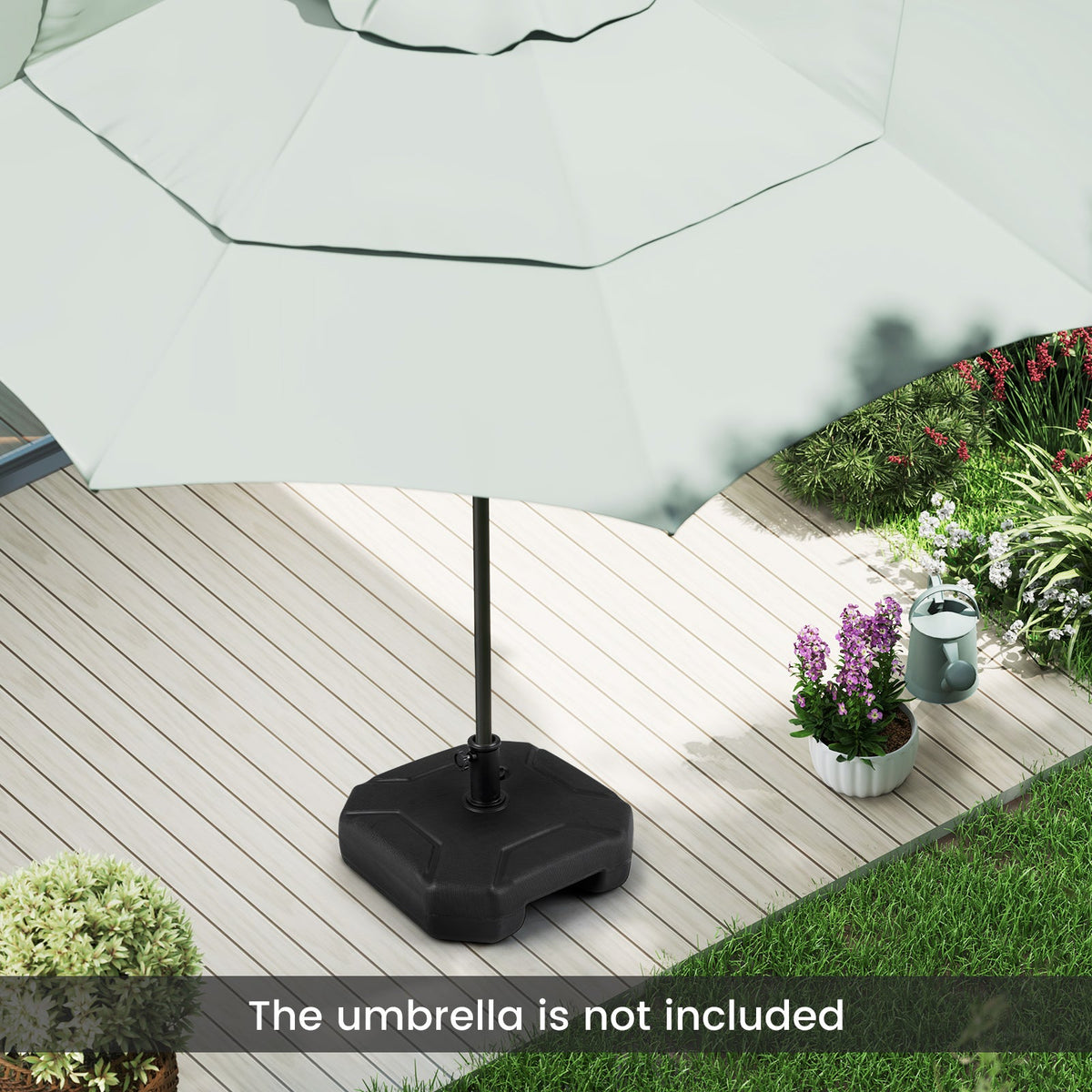 44 cm Fillable Umbrella Base with Handle for 38 mm and 48 mm Umbrella Poles