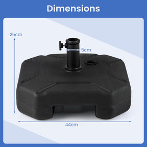 44 cm Fillable Umbrella Base with Handle for 38 mm and 48 mm Umbrella Poles