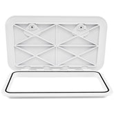 60.5 x 35.5 cm (L x W) Boat Hatch, Marine Deck Access Hatch w/ 180°Lid Hinge & Non-Slip Surface