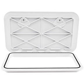 60.5 x 35.5 cm (L x W) Boat Hatch, Marine Deck Access Hatch w/ 180°Lid Hinge & Non-Slip Surface