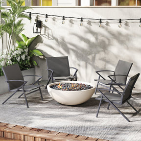 Patio Chairs Set of 2, Lawn Chairs with Heavy Duty Metal Frame