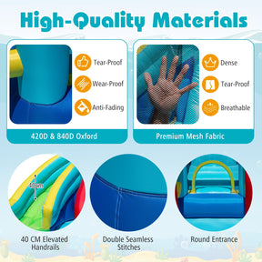 Inflatable Double Water Slide Park, Giant Bouncy Castle