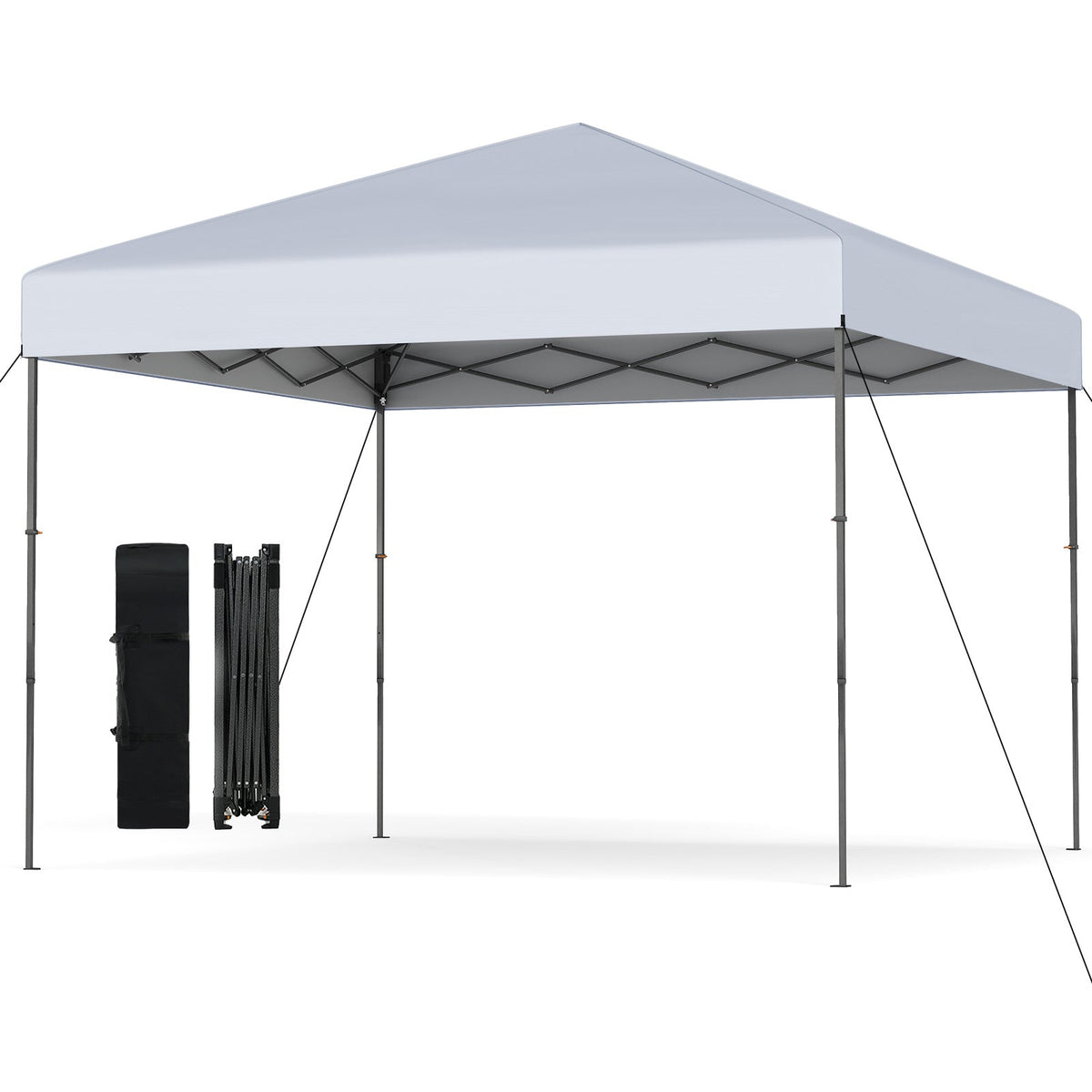 3 x 3 m Pop up Canopy Tent w/ Portable Carrying Bag, 8 Stakes, 4 Wind Ropes