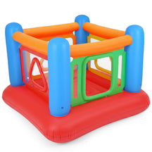 Inflatable Bounce House for Kids, Blow Up Jumping House with Transparent Side Walls & Square/Triangle Openings