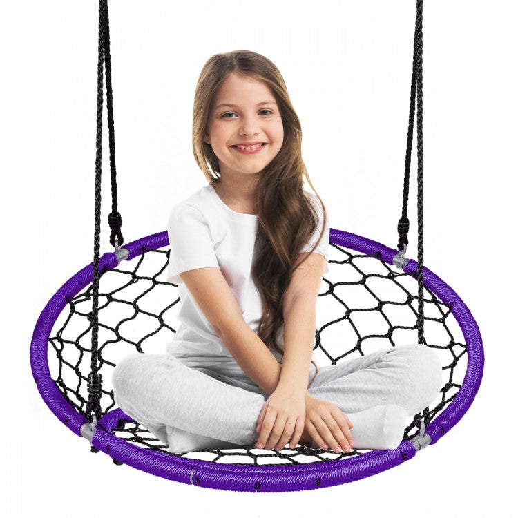 Net Hanging Outdoor Playground Swing Sets for Kids with Adjustable Hanging Ropes