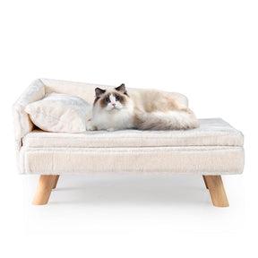 Dog Sofa Bed with Removable Cozy Padded Pad and Pillow