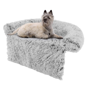 Plush Calming Dog Couch Bed, Dog Sofa Bed for Furniture Protector