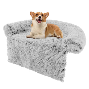 Plush Calming Dog Couch Bed, Dog Sofa Bed for Furniture Protector