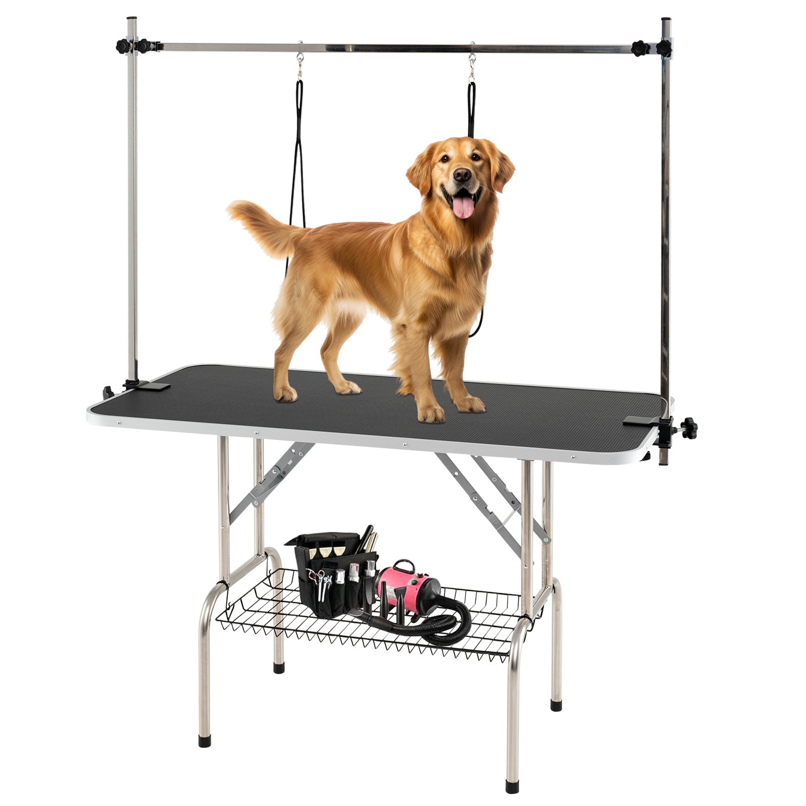 Dog Grooming Table, Foldable Home Pet Bathing Station