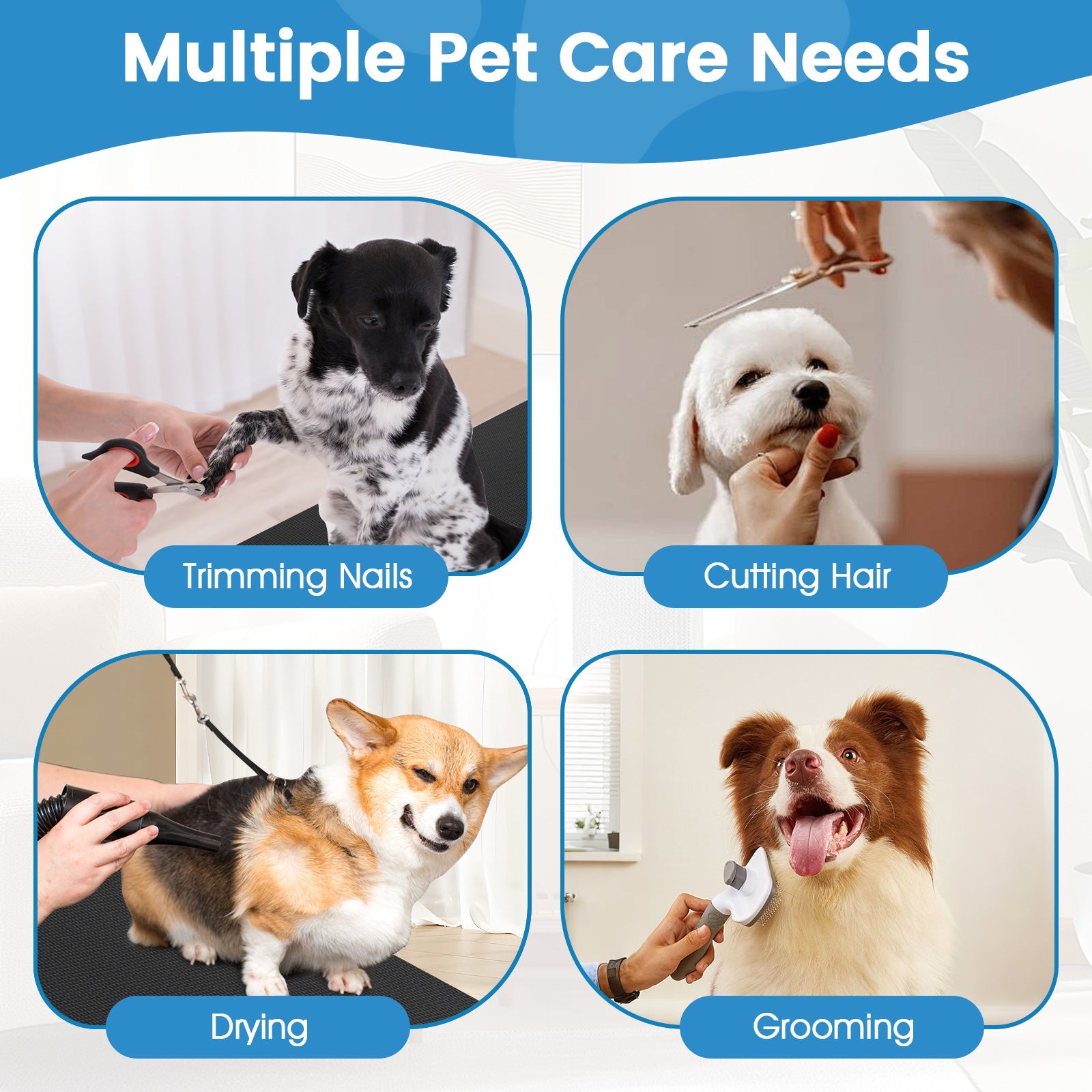 Dog Grooming Table, Foldable Home Pet Bathing Station