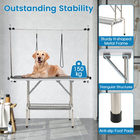 Dog Grooming Table, Foldable Home Pet Bathing Station