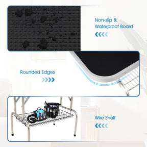 Dog Grooming Table, Foldable Home Pet Bathing Station