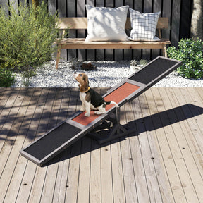 180 cm Wooden Dog Agility Seesaw, Dog Exercise & Play Set, 70kg Capacity