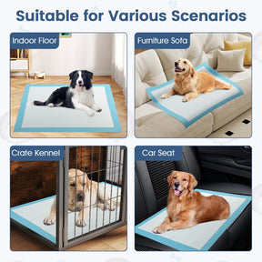 Dog and Puppy Pee Pads, 90 x 90 cm (100 Counts) 6-Layer Leak-Proof Pet Pads