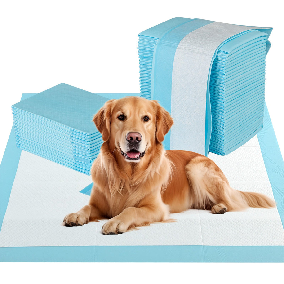 Dog and Puppy Pee Pads, 90 x 90 cm (100 Counts) 6-Layer Leak-Proof Pet Pads
