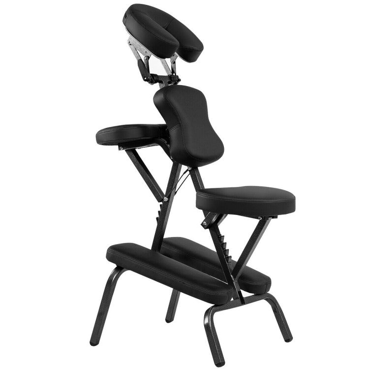 PU Leather Pad Folding Travel Massage Chair with Carrying Bag