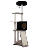 61"/155 CM Large Cat Tree Tower, Multi-Level Indoor Pet Activity Center with Condo