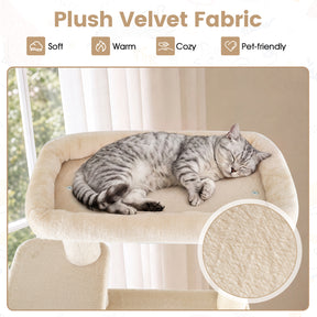 Modern Cat Tree for Indoor Cats, 194 cm Tall Multi-Level Cat Tower