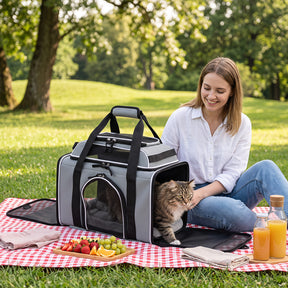 Foldable Pet Carrier with Wheels