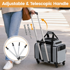 Foldable Pet Carrier with Wheels