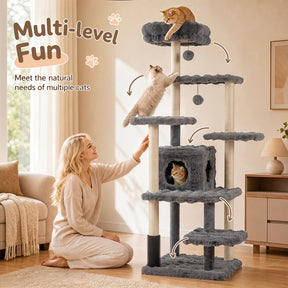 170cm Cat tree, Cat Scratching Post with Cat Cave