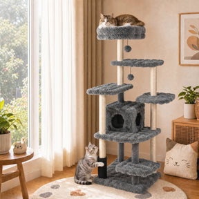 170cm Cat tree, Cat Scratching Post with Cat Cave