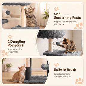 170cm Cat tree, Cat Scratching Post with Cat Cave