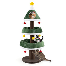 Cat Christmas Tree with Cozy Condo for Indoor Kittens