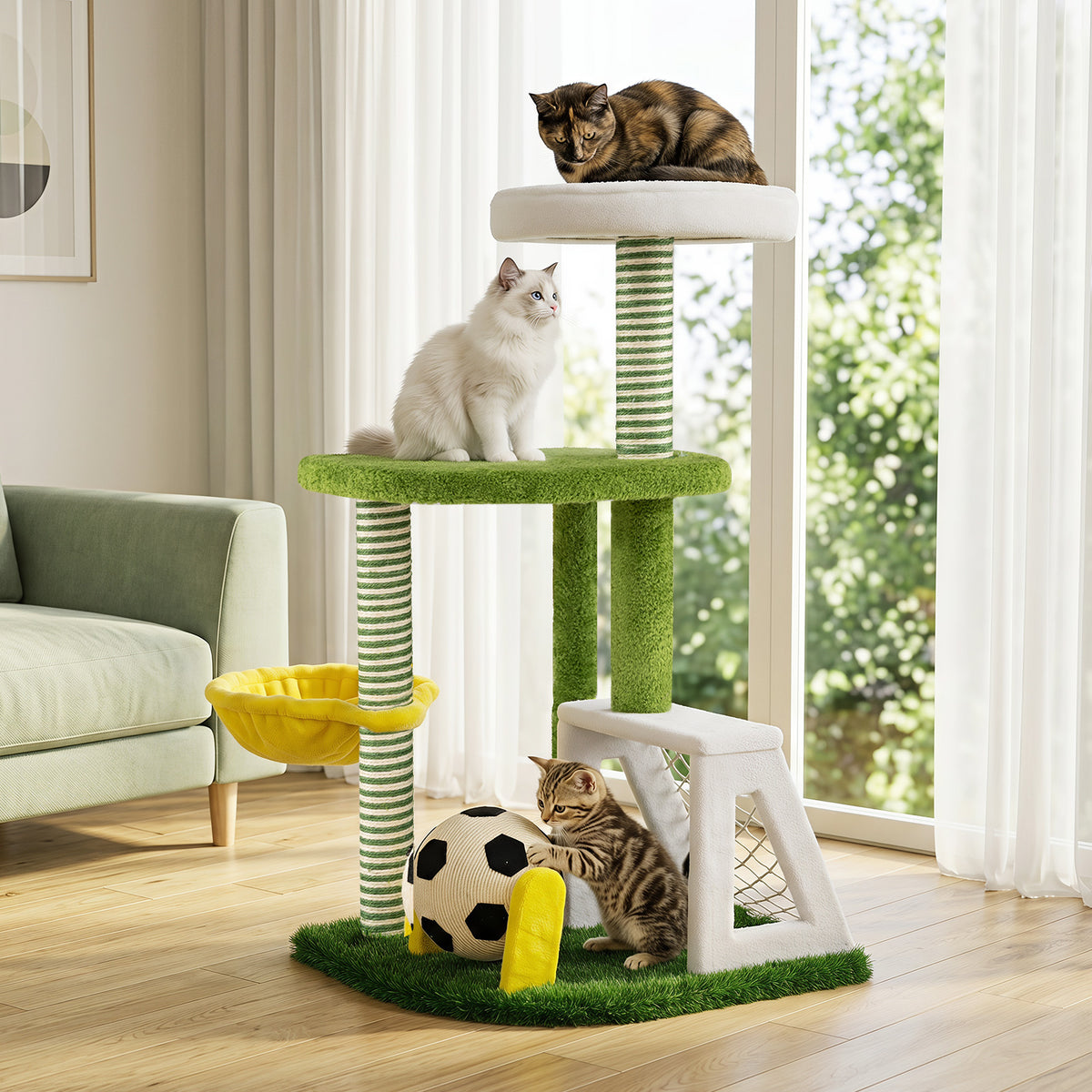Modern Cat Tree for Indoor Kittens, Multi-level