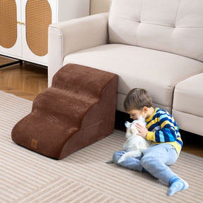 3-Step Pet Stairs/Ramp with Storage Bag & Hand Strap