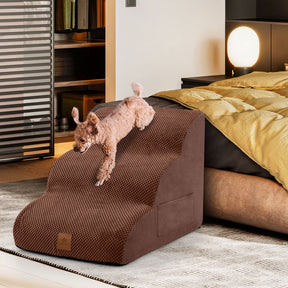 3-Step Pet Stairs/Ramp with Storage Bag & Hand Strap