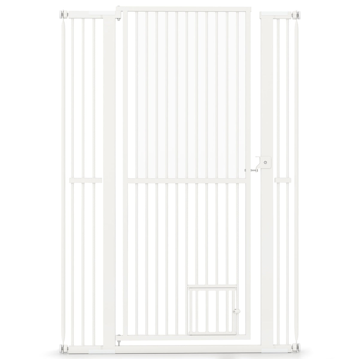 150 cm/171 cm Extra Tall Pet Gate, Heavy-Duty Metal Cat Gate w/ 77 cm-104 cm Wide Opening